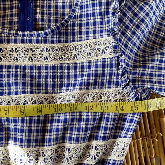 Cottagecore Plaid Prairie Country Vintage Dress - Picture 14 of 16